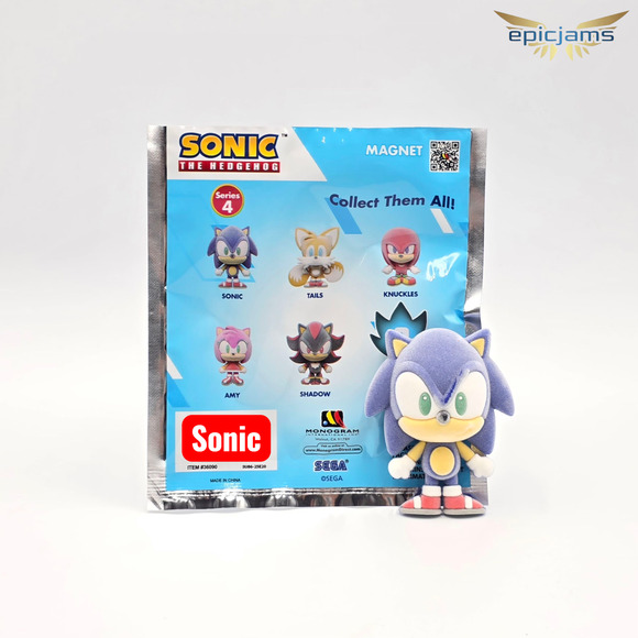 Sonic The Hedgehog Series 4 Flocked Figural Magnet - Sonic - Picture 2 of 2